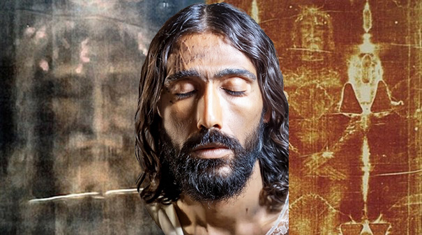 AI image composed of a mix of data including from the shroud of Turin